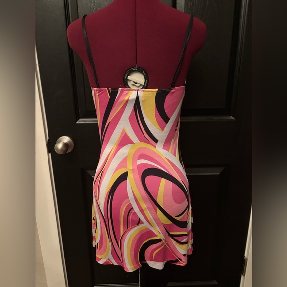 Y2K Vintage Kings Kueen pink swirl print dress - Picture 2 of 3